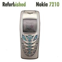 Atnaujintas originalus Nokia 7210 2G paprastas mobilusis telefonas su 1 SIM kortele 1 battery 1 charger juoda