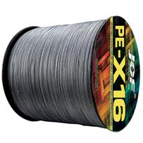 16 sruogų PE pintas žvejybos valas 0,16–0,80 mm 25–200 LB 300M 16x Core Fishing jūrinis valas Žvejybos vandenyne priedai 68lb pilka