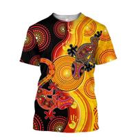 Australijos aborigenų kengūros driežo grafinio meno marškinėliai Vyrams Moterims 3D spausdinti Streetwear Naujiena Laisvalaikio Vasaros Asmenybės Viršutinė dalis 5XL black