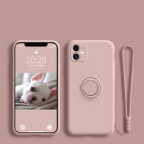 Skysto silikono žiedo laikiklis Magnetinis laikiklis Laikiklis iPhone 15 13 12 11 Pro Mini XR X XS Max 14 Plus SE 2020 telefono dėklui iPhone 13 Pro Max rožinė