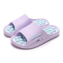 Vyriškos masažinės akupresūros šlepetės - neslystančios basutės namų pėdų terapijai, vasarinis PVC dizainas 40-41 (Fits 39-40) white