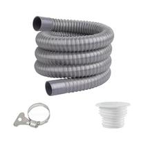Lanksti 70cm/100cm ilgio PVC drenažo žarna, prailginama drenažo žarna vonios kriaulei ir virtuvės praustuvui montuoti B gray