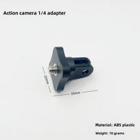 GoPro 13 trikojo adapteris Insta360 kamerai: 5 mm varžtas su 1/4  adapteriu gray