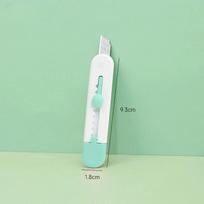 Mini Portable Small Utility Knife Hook Belt Invisible Box Cutting Cutter Office Supplies Cutting Knife Letter Opener Tools Blue-1PCS white