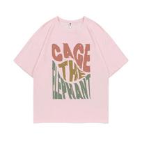 Limited Cage The Elephant Pritn Tshirt Short Sleeve Men Women Fashion Casual Oversized T-shirts Tops Men's Hip Hop Streetwear 2XL white