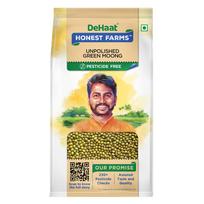 DeHaat Honest Farms Pesticide Free Unpolished Green Moong 1 KG beige