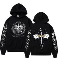 Xaden Riorson Namų Hoodies Geležinis Liepsnos Drakono Jojikas Ketvirtojo Sparno Emblema Megztinis Basgiath Karas Vyriška Mada Šauni Oversized Hoodies S gray
