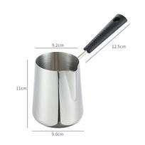 Pieno kaitinimo puodas Nerūdijančio plieno puodas Turkos kavos puodas Elegantiškas dizainas 600ML white