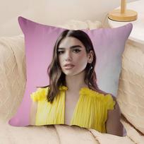 D-Dua Lipa pagalvės užvalkalas Nuimamas plaunamas užvalkalas pagalvei – Visų sezonų minkštas linas 12x12Inch black