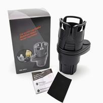 2-in-1 Adjustable Car Cup Holder Extender Suitable for Ramblers, Hydroflask & Large Water Bottles/Cups - Retractable Upper & Base, Fits 2-in-1 Car Cup Holder Expander gray