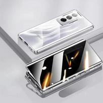 Apsaugantis nuo šnipinėjimo metalinis telefono dėklas, skirtas OnePlus 10 Pro 10R 11 11R 12 12R 13 13R, 360 laipsnių privatumo apsauga, magnetinis stiklo dangtelis For OnePlus 13R sidabras