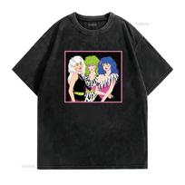 Jem and The Holograms T Shirt For Kids Summer Girl 80s Women 80s Cartoon Summertime SweaT  vintage Washed graphic Slightly L black