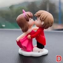 Car Dashboard Cute Couple Ornament Couples Action Figure Balloon Decoration Auto Interior Accessories for Girls Gifts J2O9 red