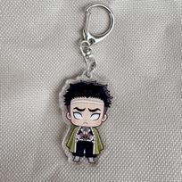 Anime Demon Slayer Figure Tanjirou Kamado Nezuko Tomioka Giyuu Kimetsu No Yaiba Cartoon Acrylic Keychain Pendant Key Ring Gifts Carry Mini Lightweight gray