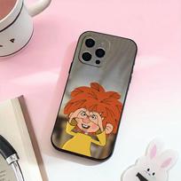 M-Meister E-Eder und Sein P-Pumuckl dėklas telefonui iPhone 17,16,15,14,13,12,11 Plus,Pro,Max,XS Silikoninis minkštas dangtelis iPhone17 gray