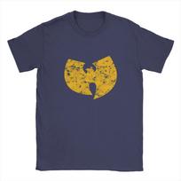 Wu Tang Clan Retro Geltonas Skalbtas Simbolis Grafinis Marškinėlis Senosios Mokyklos Streetwear Laisvalaikio Viršutinė Dalies Marškinėliai M yellow