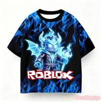 Anime Vasaros Berniukai Roblox Spausdinami Marškinėliai Madingas Žaidimo Personažų Dizainas Laisvalaikio Vaikams Mergaitėms Trumpomis Rankovėmis Animacinis Vaikų Marškinėlis 120 blue