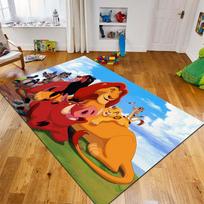 1 vnt. Disney Liūtas Karalius spausdintas kilimas svetainei, miegamajam, vaikų kambariui, namų dekoravimui, zoninis kilimas, neslystantis kilimėlis, žaidimų kilimėliai, prabangi dovana 50x80cm (20x31in)