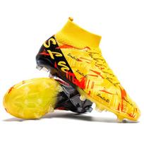 New High-Top Football Shoes, Spikes Ag Wear-Resistant Training, Artificial Grass Football Shoes For Young Students 36