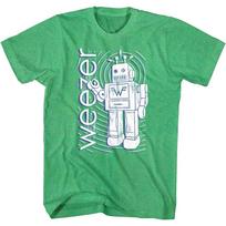 Weezer Robot Radio Men's T Shirt Alt Rock Band Concert Merch Rivers Cuomo S blue