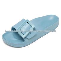 Women's Lightweight One-Strap Summer Sandals - Soft-Soled, Breathable EVA Slippers for Indoors & Outdoors 37 mėlyna