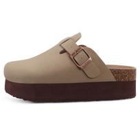 Vyriški mediniai klumpės Odinės mulės Suede klumpės Klasikinės kamštinės klumpės Įsispiriami vyriški klumpės Sandalai Unisex Lauko paplūdimio Vyriškos mulės Vyriškos kamštinės mulės 43 gray