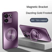 For Xiaomi Mi 13T Pro Case Hard Matte With Ring Magnetic Protective Back Cover Case For Xiaomi Mi 13 13Pro Mi13T Phone Shell For Mi 13T violetinė
