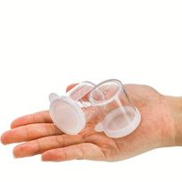 Mini Clear Plastic Paint Cups with Lids - Bulk Paint Containers for Art & DIY Crafts