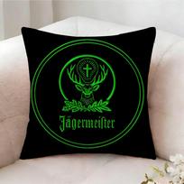 Band J-Jagermeister Fashion Pillow Case Pillowcase, Double-Sided Printed, Sofa Cushion, Bedroom Headboard Pillow Peach skin 18*18(CM)-1Pcs white