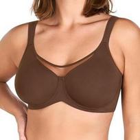 Didelio dydžio Push-up nėrinėta liemenėlė-camisole su priekiniu užsegimu, fiksuotais kaušeliais ir dailiu nugaros dizainu 34F ruda