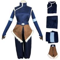 Aukštos kokybės Avataras: Koros legenda 4 sezonas Cosplay apranga Helovinui Costume Set(No Wig),S brown