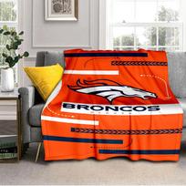 Denver Broncos Logo Blanket Outdoor Flannel Blanket for Camping, Hiking, Garden Parties, Picnic Essentials,gift for family and friends 75x90cm