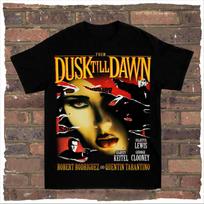 From Dusk Till Dawn Retro 90s Horror Action Movie Graphic T-Shirt Men Women Vintage Cult Film C XXXL brown