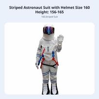 Astronautų kostiumas Pasirodymo rekvizitas Pilnas viso ilgio astronautų kostiumas Kosminio skafandro kostiumas Priekinis užsegimas Kosmoso tyrinėtojo kombinezonas gray