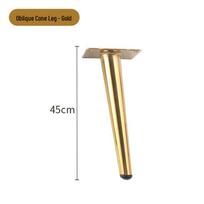Reguliuojamos stalų ir baldų kojelės spintelėms, kėdėms, sofoms, kosmetiniams ir valgomojo stalams, baro ar kavos staliukams Slanted Cone Leg - Height 45CM - Gold