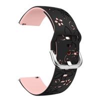22mm Silicone Band for Garmin Venu 4 3 2 45mm Forerunner 255 265 46mm 570 47mm Universal Engraved Flower Strap for Garmin Venu 4 22mm Universal beige
