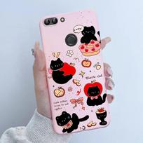 Case for Huawei P Smart 2018 Case FIG-LX1 flower Butterfly Soft TPU Silicone Back Cover for Huawei Y7S Housing Coque Fundas Y7S gray