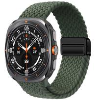 For Samsung Galaxy Watch Ultra 2 Strap 47mm Accessories Magnetic Nylon Braided Sport Bracelet Correa Galaxy Watch 7 Ultra Band Galaxy watch Ultra gray