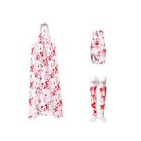 Adult Halloween Costume Set Bloody Cloak and for Party Cosplay One Size white