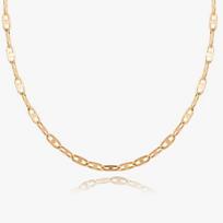 14K 18K New Ladder Chain Gold Necklace 14K yellow gold beige