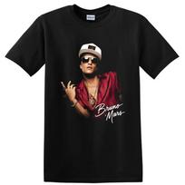Bruno Mars 24K Magic Music Pop Star Graphic T Shirt Concert Tee Fan Retro Gift M brown