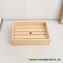 Japanese Style Wooden Sushi Box with Lid for Sashimi and Yakitori Display