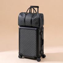 Prabangus 20 colių aliuminio-magnio rankinis lagaminas su odos apdaila ir universaliais ratukais 24-inch Medium