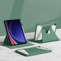 360° besisukantis dėklas, skirtas Samsung Galaxy Tab S9 S10 FE Lite 10.9'' 11'' su pasukamu stoveliu, skaidriu galiniu dangteliu ir pieštuko laikikliu Tab S9 FE