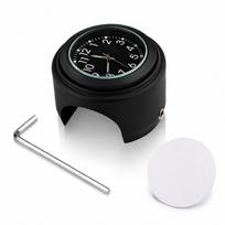 XIXIAN 22mm-25.4mm7/8''- 1'' Handlebar Motorcycle Handlebar Meter Bicycle Thermometer Waterproof black dial clock juoda