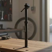 Hydraulic Dropper Seatpost Aluminum Alloy remotes Control Shock Absorbing Adjustable Seat 30.9-445mm gray