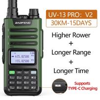 BaoFeng UV-13 PRO V1 V2 Walkie Talkie High Power Multi Band Type-C Charger DTMF AM FM 999CH Long Range UV-5R Ham Two Way Radio EURO
