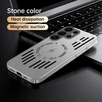 Gaming Ice Cooling For Magnetic Phone Case For Samsung Galaxy S22 S23 S24 S25 S26 Ultra FE Plus A55 A56 Hollow Heat Dissipation Galaxy S24 Ultra gray