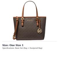MICHAEL KORS Jet Set Travel Leather Handbag Mini Women's Acorn Brown 35T9GTVT0B-200 One Size 1 brown