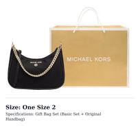 MICHAEL KORS Jet Set Charm Leather Trim Shoulder Bag, Handbag Small Women's Black 32H1GT9C1C-001 One Size 2 beige